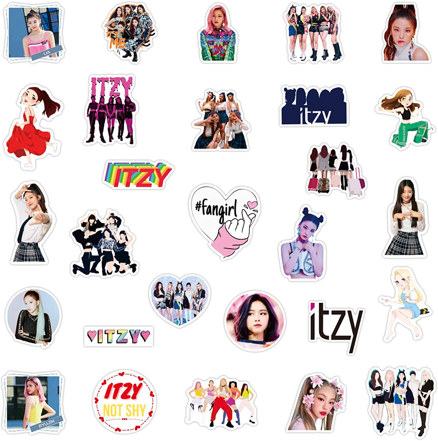 Kpop Itzy Stickers Trendy Cool Singer Graffiti Decals Sticker - Buy